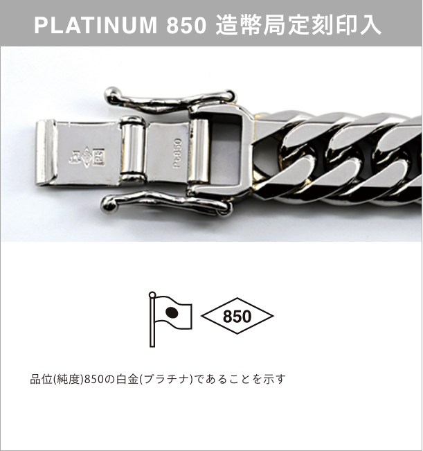 プラチナ850の造幣局定刻印