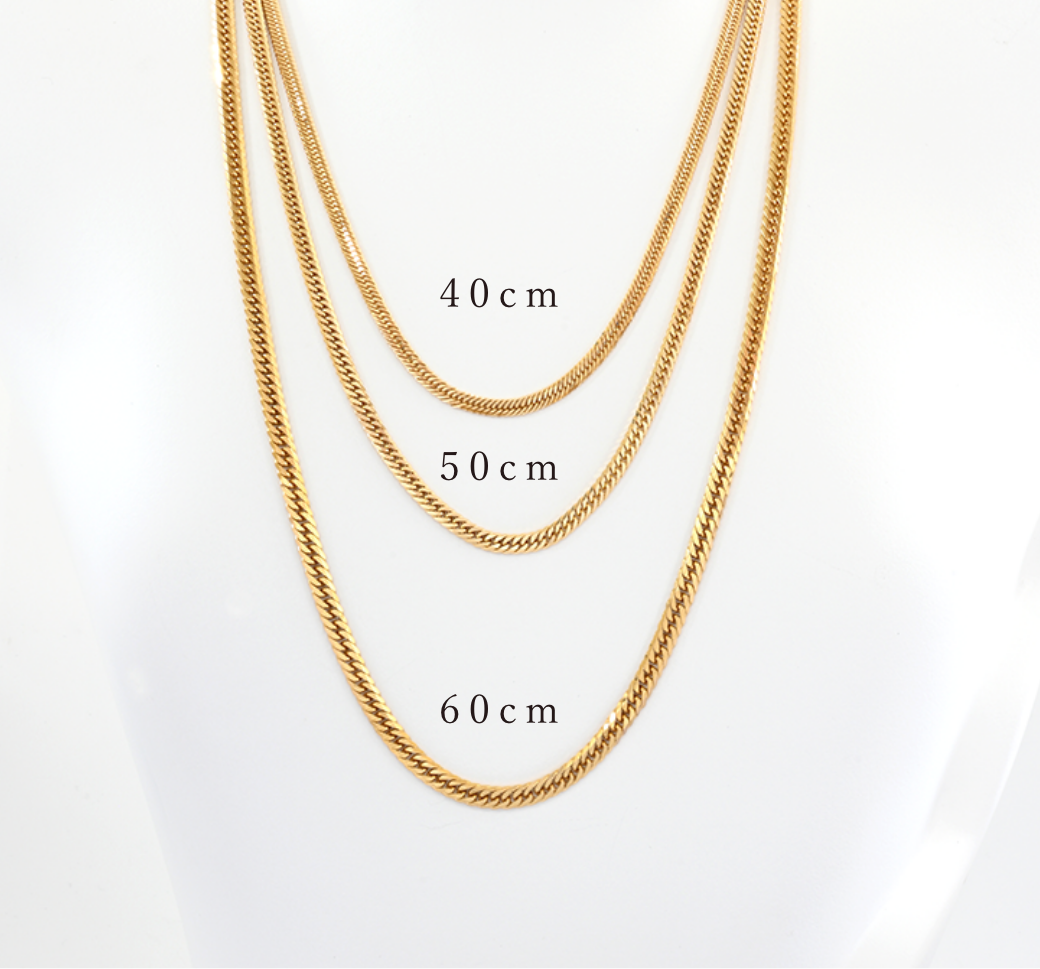 40cm、50cm、60cmの喜平チェーン