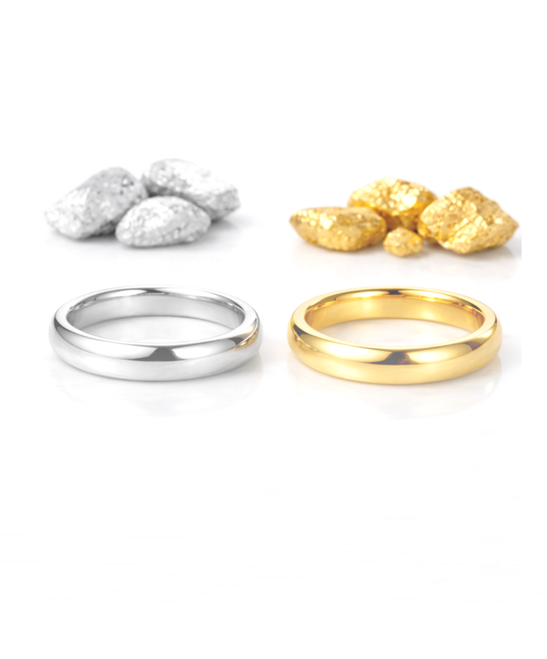プラチナとゴールドの指輪