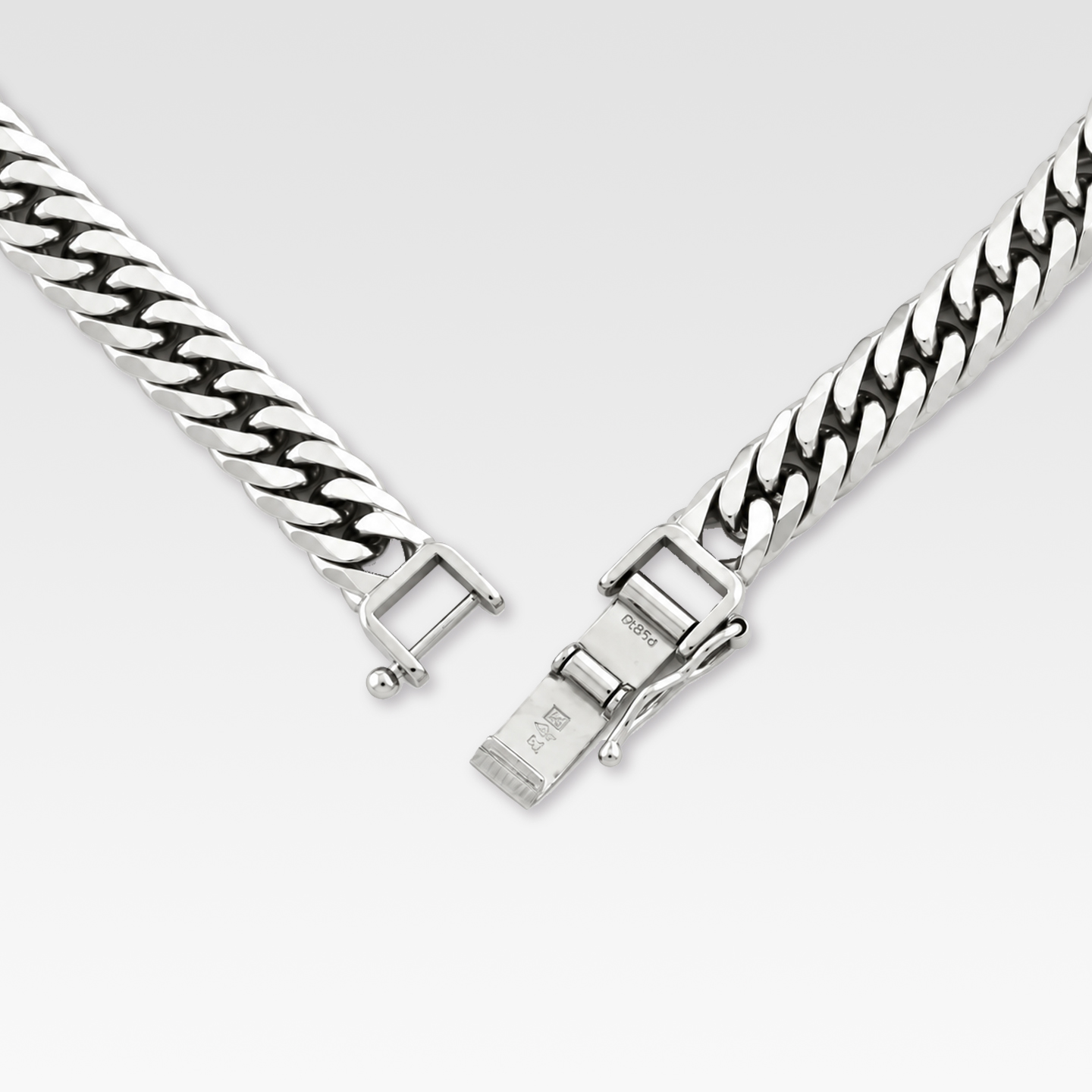 Pt850プラチナ　喜平ブレスレット（6面ダブル・20㎝・30G） 商品画像3