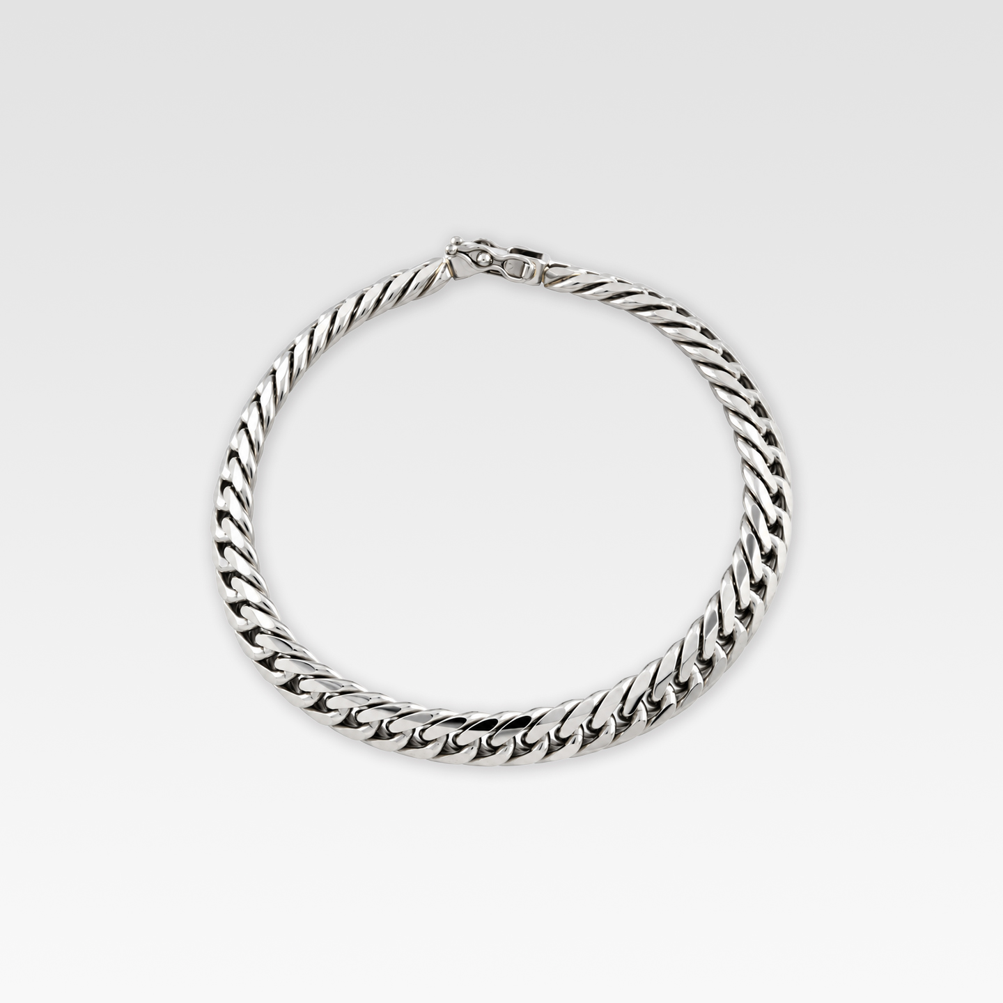 Pt850プラチナ　喜平ブレスレット（6面ダブル・20㎝・50G） 商品画像1