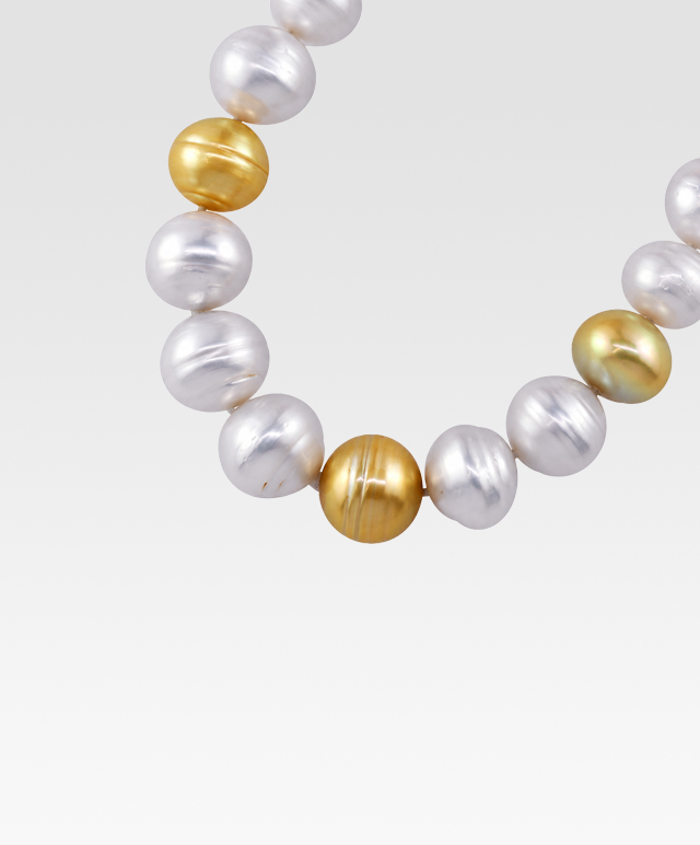 パールネックレス（マルチカラー）15.5mmx13.0mm