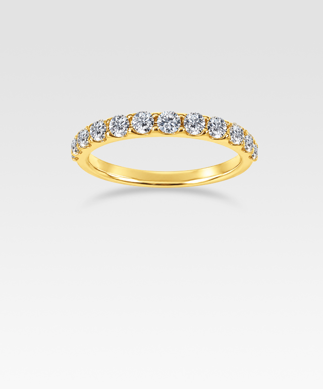 ダイヤモンドリングハーフエタニティ0.50ct（イエローゴールド）