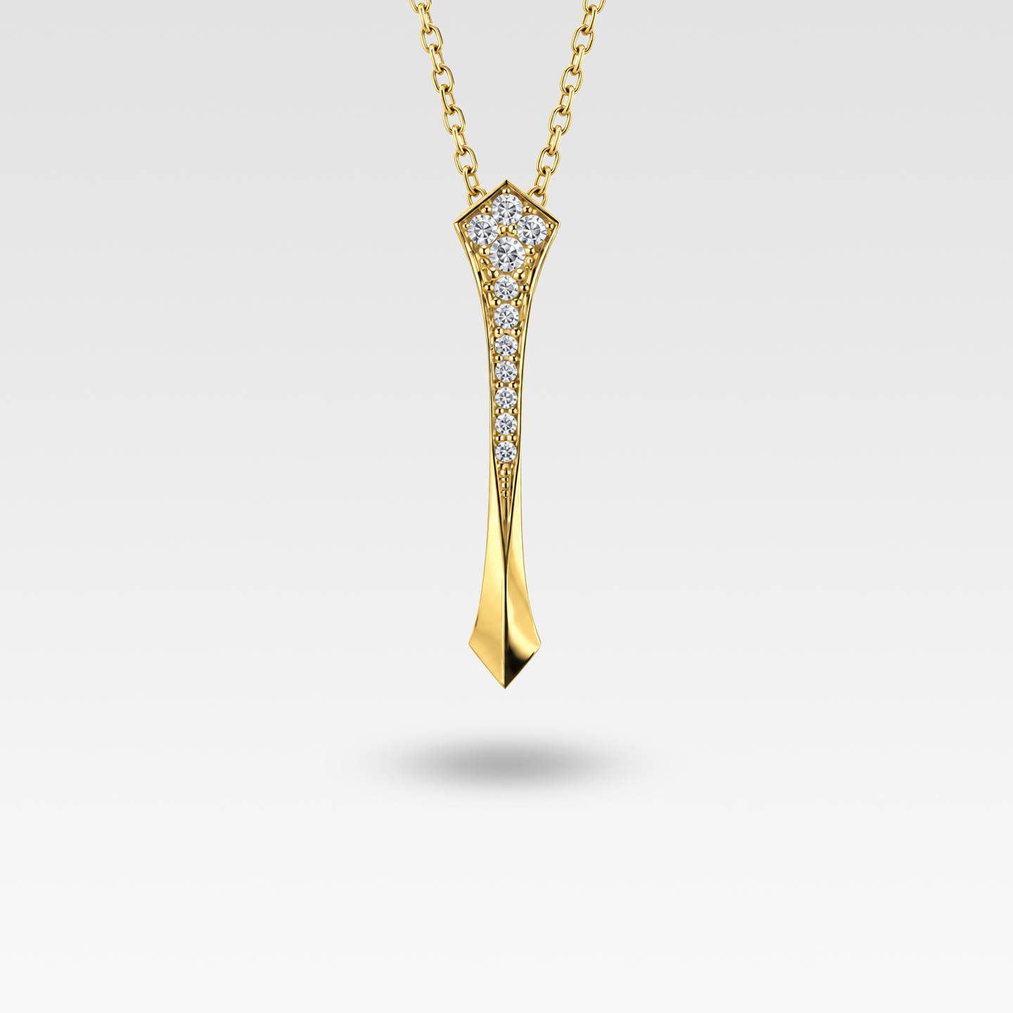 DIAMOND LINE ダイヤネックレス(イエローゴールド) 商品画像1