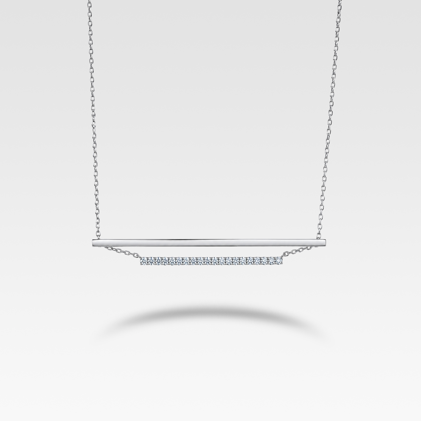 DIAMOND LINE  ダイヤモンドネックレス(プラチナ) 商品画像1