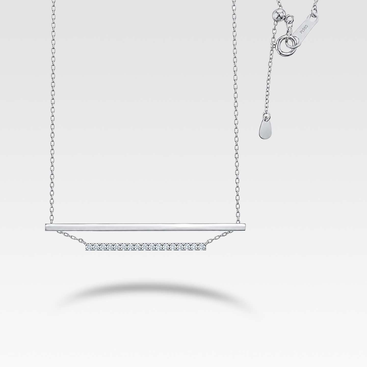 DIAMOND LINE  ダイヤモンドネックレス(プラチナ) 商品画像3