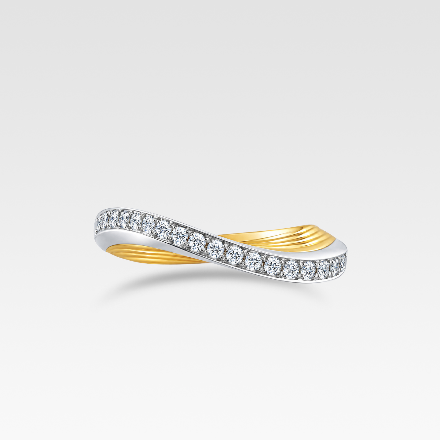 DIAMOND LINE ダイヤリング(プラチナ・イエローゴールド) 商品画像1
