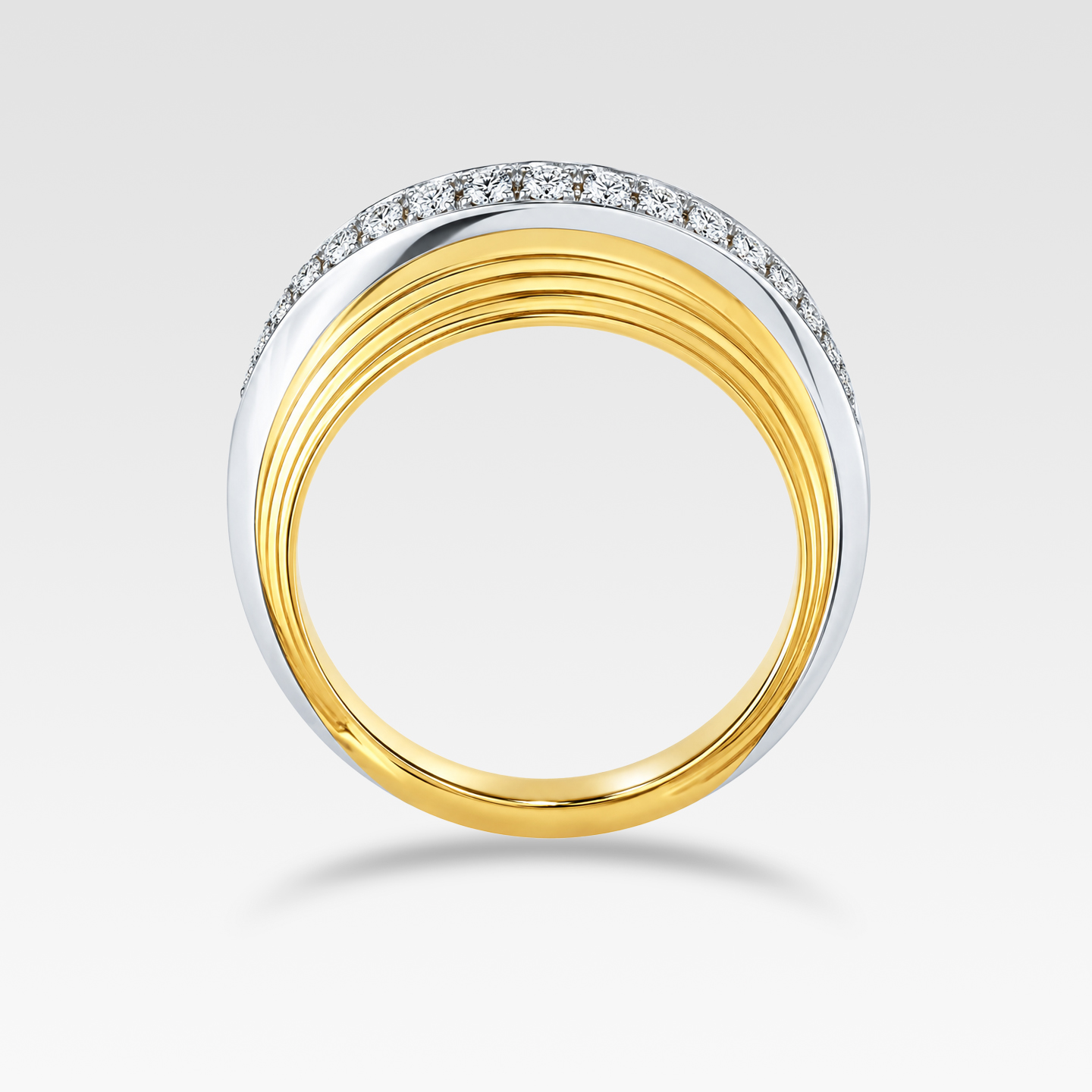 DIAMOND LINE ダイヤリング(プラチナ・イエローゴールド) 商品画像3