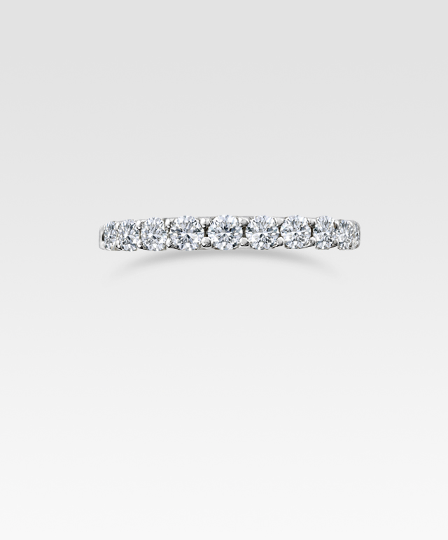 ダイヤモンドリングハーフエタニティ0.50ct（プラチナ）