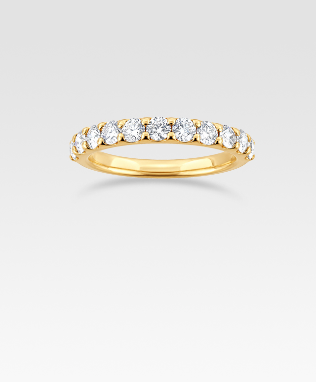 ダイヤモンドリングハーフエタニティ0.70ct（イエローゴールド）