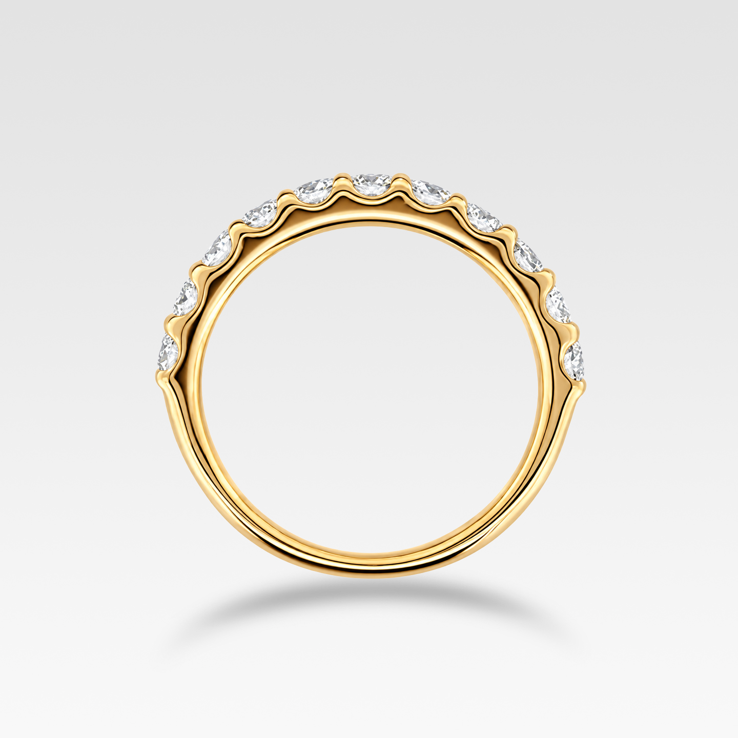 ダイヤモンドリングハーフエタニティ0.70ct（イエローゴールド） 商品画像2