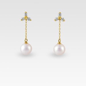 パールピアス(イエローゴールド)