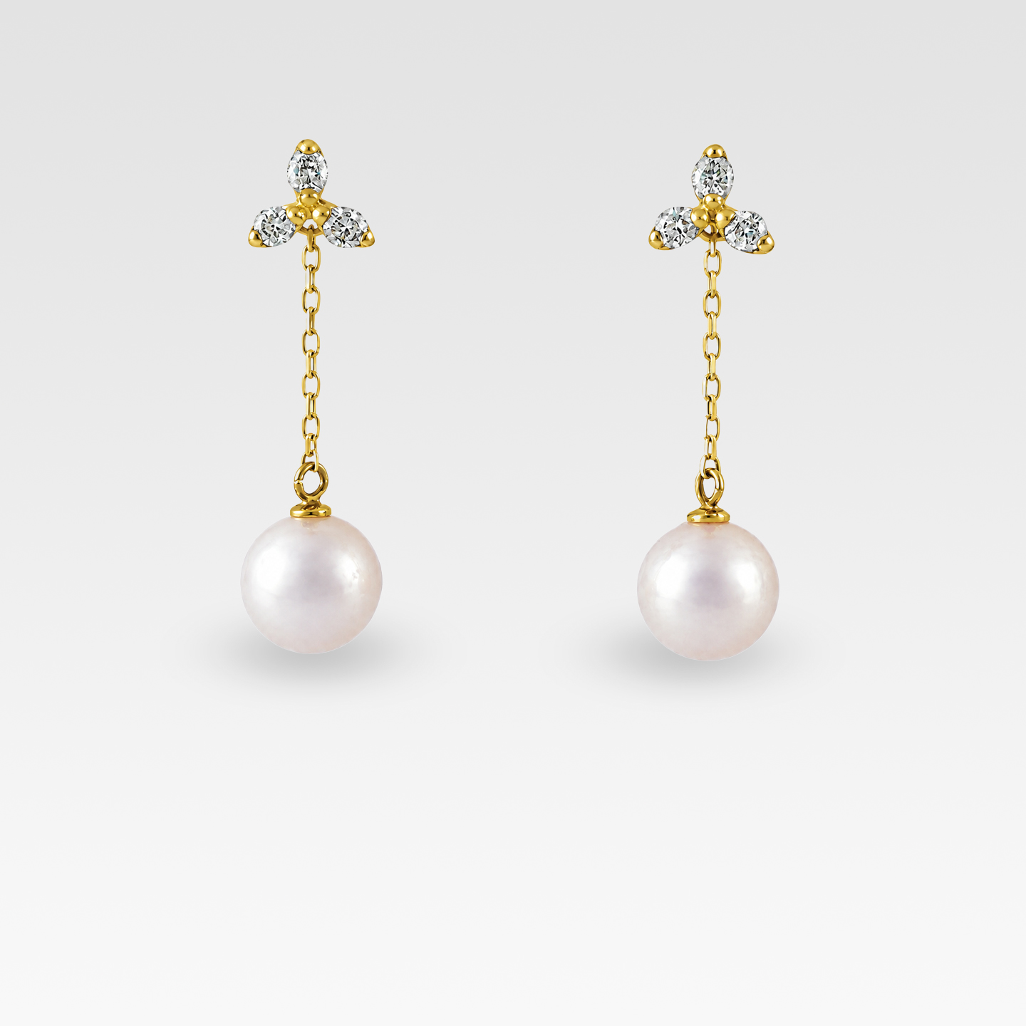 パールピアス(イエローゴールド) 商品画像1