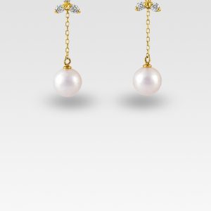 パールピアス(イエローゴールド)