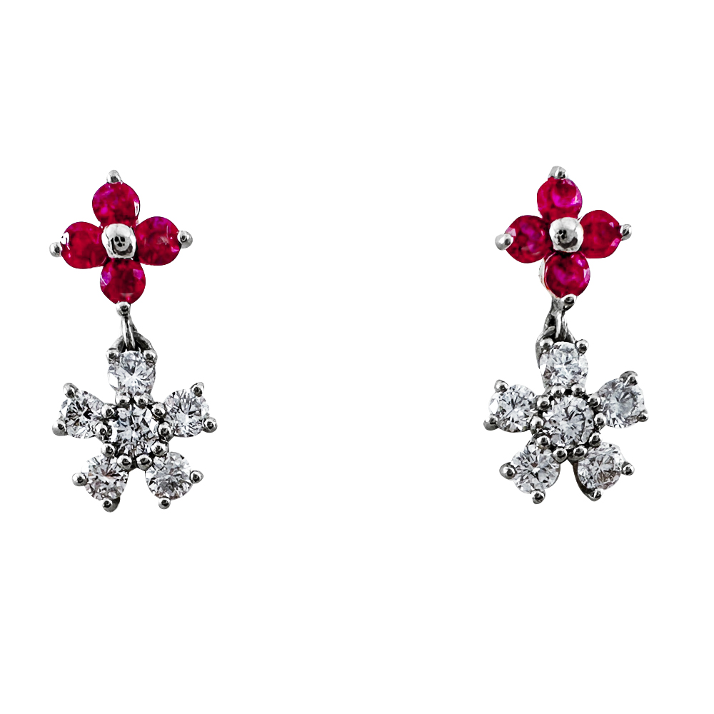 ルビーピアス（プラチナ） | ジュエリーブランド WAKO【広島和光】 