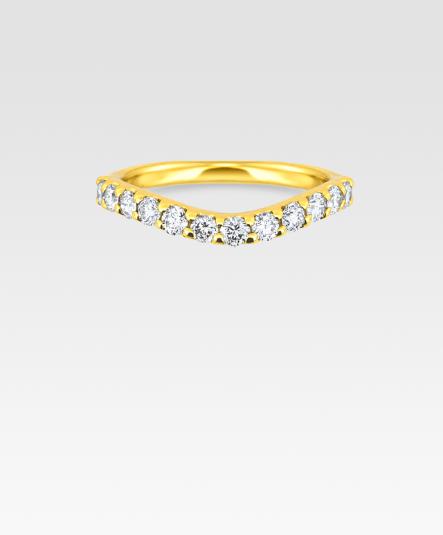 ダイヤモンドハーフエタニティ0.5ct（イエローゴールド）