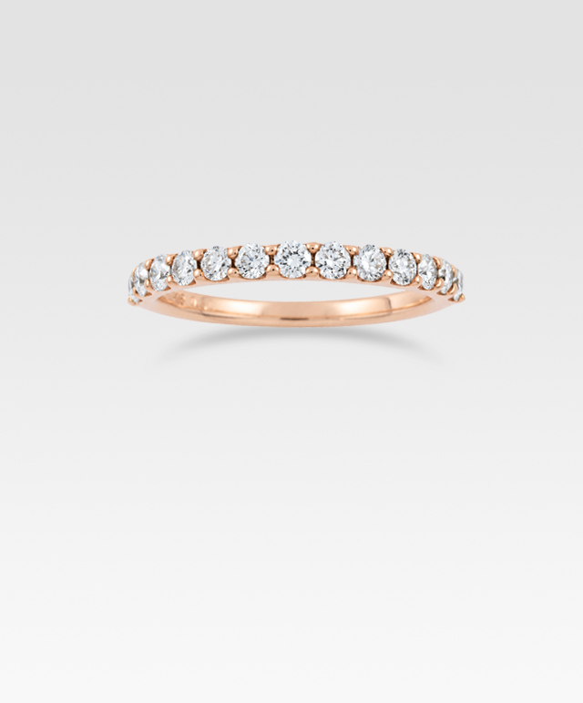 ダイヤモンドリングハーフエタニティ0.50ct（ピンクゴールド）
