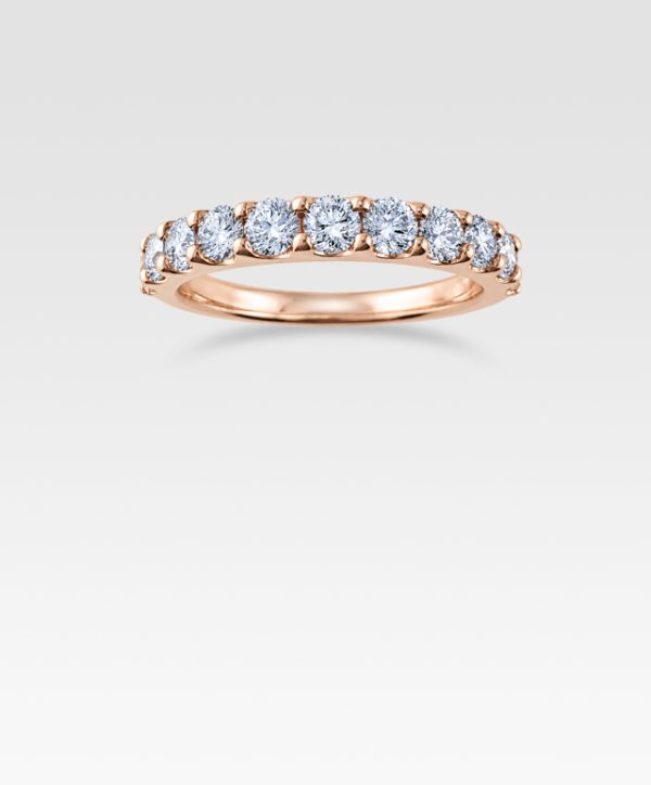 ダイヤモンドリングハーフエタニティ0.70ct（ピンクゴールド）