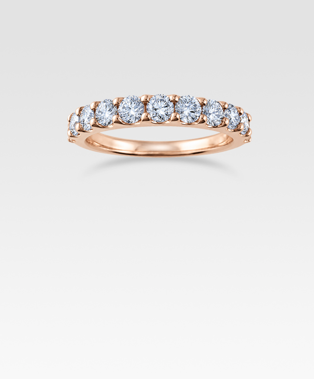 ダイヤモンドリングハーフエタニティ0.70ct（ピンクゴールド）