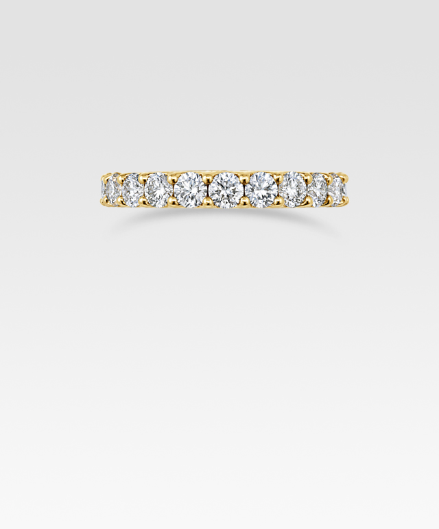 ダイヤモンドリングハーフエタニティ1.00ct（イエローゴールド）