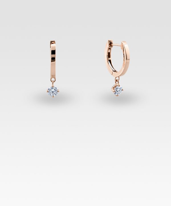 ダイヤモンドピアス(ピンクゴールド)