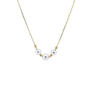 パールネックレス(イエローゴールド)