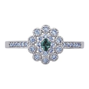 アレキサンドライトダイヤリング(プラチナ)