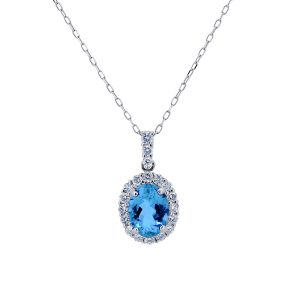 アクアマリンペンダント(プラチナ)