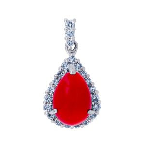 サンゴペンダントトップ(プラチナ)