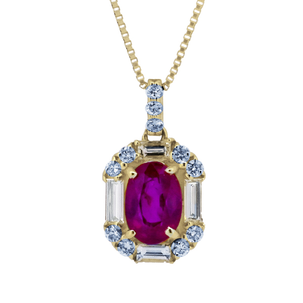 ルビーペンダント(イエローゴールド)