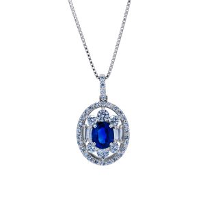 サファイアペンダント(プラチナ)