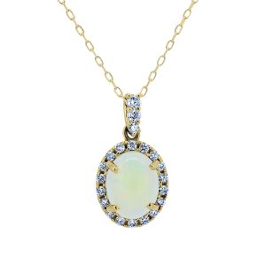 オパールペンダント(イエローゴールド)
