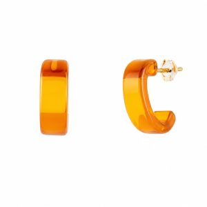 べっ甲ピアス(イエローゴールド)